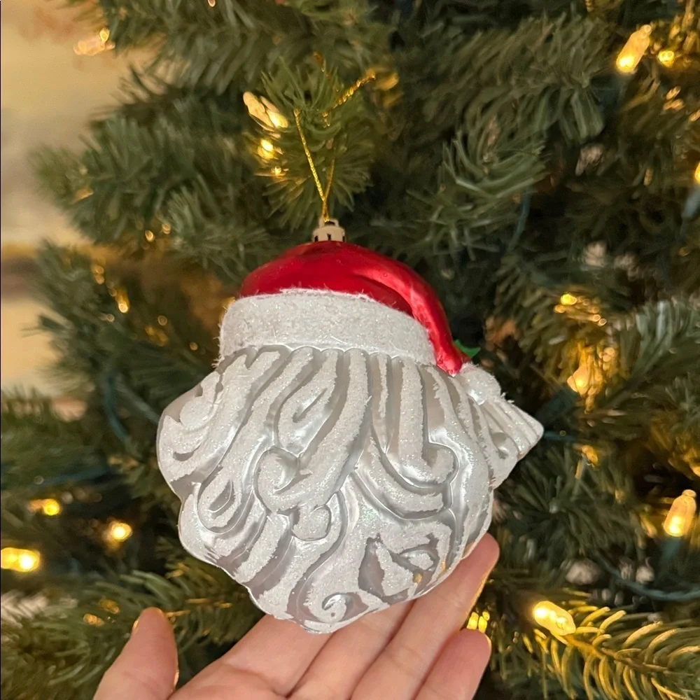 Vintage 1993 Santa Claus Christmas Ornament - Red and White